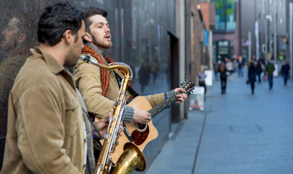 Busking in Liverpool ONE
