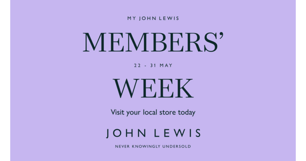 John Lewis Members Week