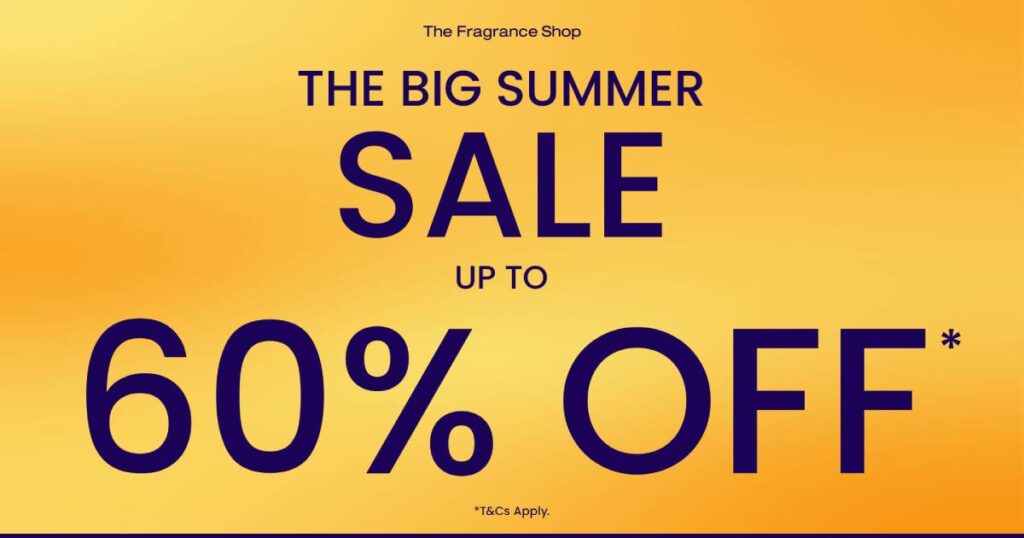 Last chance to save up to 60% off at The Fragrance Shop this summer